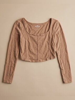 Hollister Co. Women's Tan and Brown top
